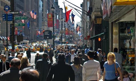 Crowded 5th Avenue Sidewalk, New York City - Ed O'Keeffe Photography