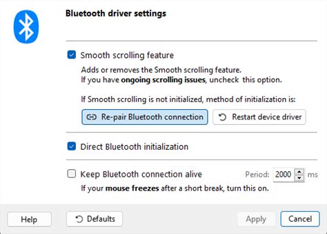 Bluetooth driver settings - Magic Utilities