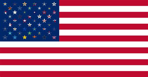 US Flag with state flags as the stars : vexillology