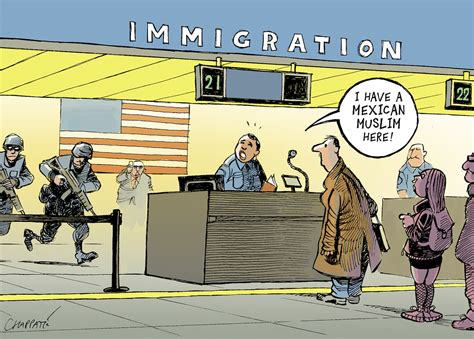 Immigration restrictions | Globecartoon - Political Cartoons - Patrick ...