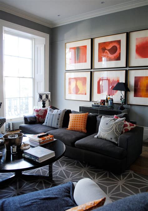 Apartment Therapy | Grey and orange living room, Living room decor ...