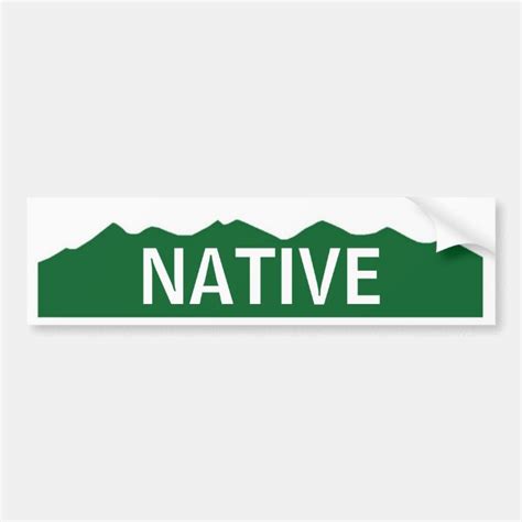 Colorado Native Bumper Sticker | Zazzle.com