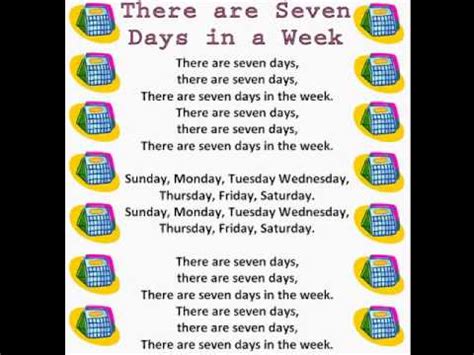 There are Seven Days in a Week (Days of the Week Rhymes & Songs) - YouTube