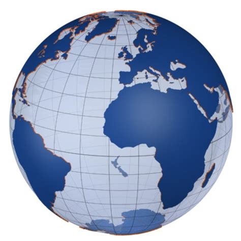 globe continents 3d model