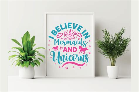 I Believe in Mermaids and Unicorns Graphic by MockupStation · Creative ...