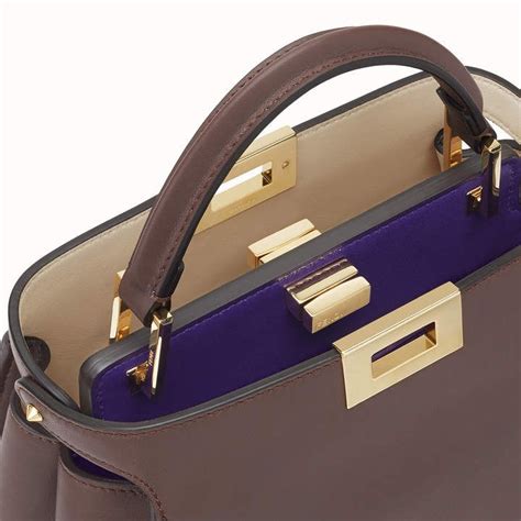 Fendi Peekaboo Iconic Essentially | Fendi, Brown leather bag, Bags