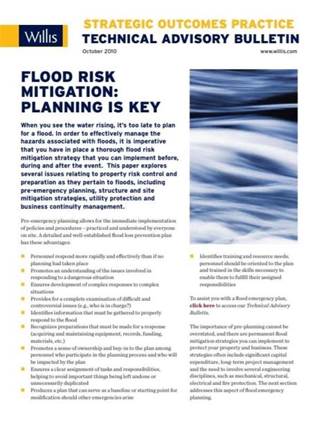 Flood risk mitigation: Planning is key | PreventionWeb