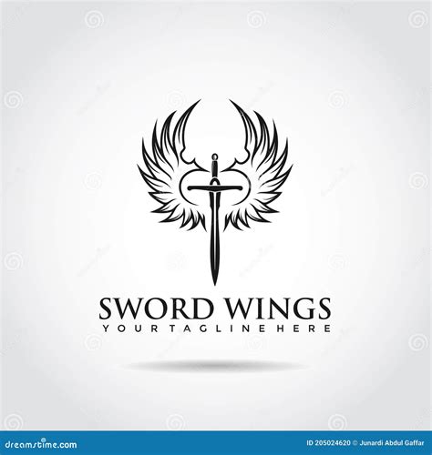 Sword Wings Logo Template. Vector Illustrator Eps.10 Stock Vector ...