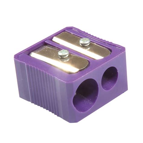 Dual Hole Plastic Pencil Sharpener, Assorted Colors - BAUMMR3320 ...