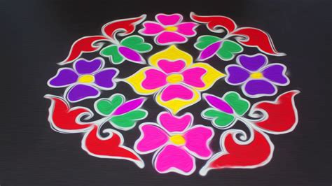 Simple Rangoli Design With Dots - symbol