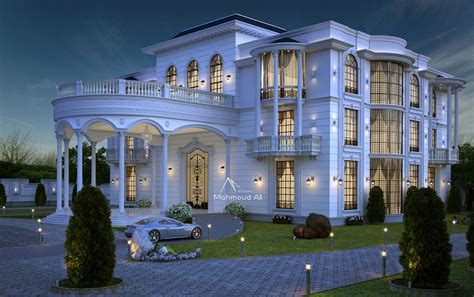 Luxury Villa Exterior Design on Behance | Desain rumah modern, Desain ...