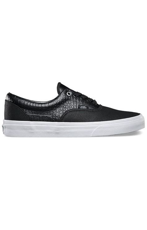 Vans, Era Croc Leather Shoe - Black | MLTD | Black leather shoes ...