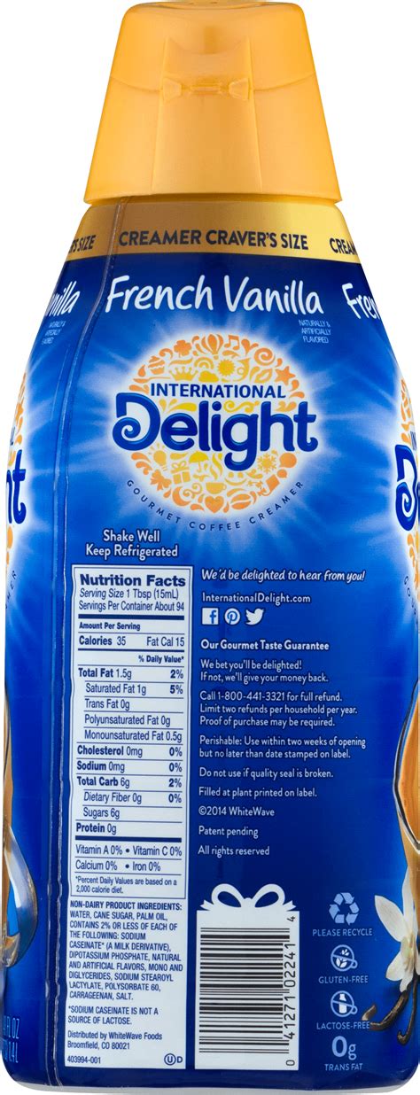 international delight creamer ingredients