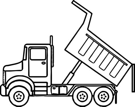 Best HD Dump Truck Drawing File Free | Truck coloring pages, Puppy ...