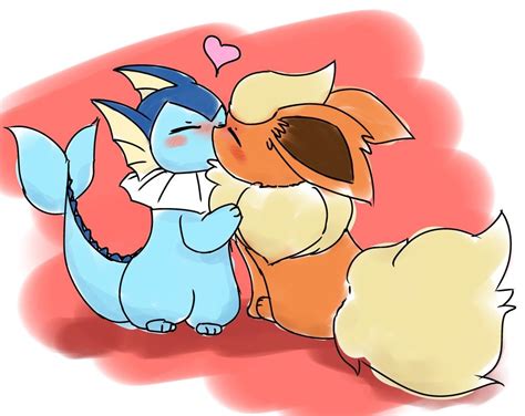 Flareon x Vaporeon | Pokemon eeveelutions, Pokemon eevee evolutions ...