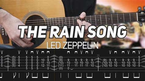 Led Zeppelin - The Rain Song (Acoustic Guitar lesson with TAB) - YouTube