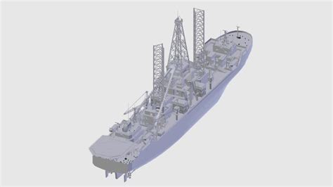 drillship drill ship 3d model