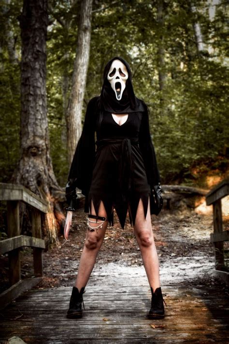 Ghost Face Photoshoot | Scream halloween costume, Horror halloween ...