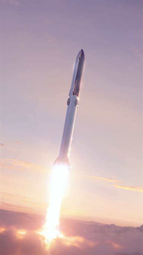 Wallpaper of SpaceX new Starship Super Heavy launch | human Mars