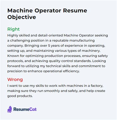 Top 16 Machine Operator Resume Objective Examples