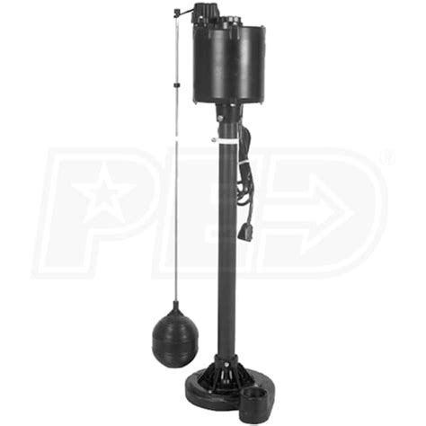 Zoeller M81 - 1/3 HP Thermoplastic Pedestal Sump Pump w/ Vertical Float ...