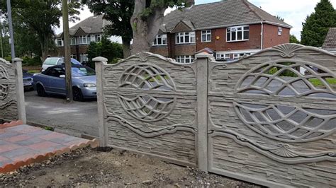 Decorative concrete fence panels 3D1 double sided - YouTube