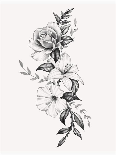 Aggregate 73+ long flower tattoo designs latest - thtantai2