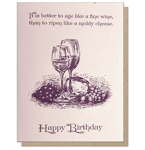 Age Like Fine Wine Birthday Card – Guttersnipe Press