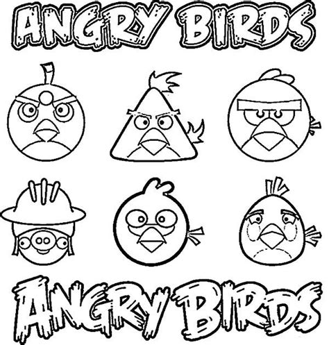 Angry Birds, : Angry Bird Characters Coloring Page | Bird coloring ...