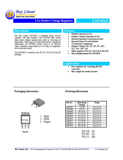 LM7815 Datasheet pdf - Texas Instruments