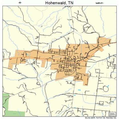 Hohenwald Tennessee Street Map 4735160