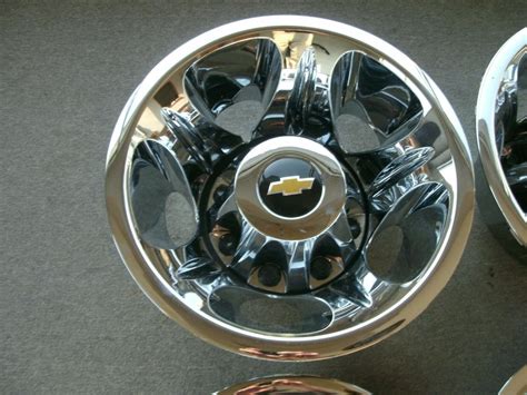 Chevy Silverado 3500 17" dually factory chrome wheel covers simulators ...