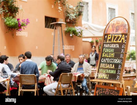 Pizza restaurant or Pizzeria, Rome, Italy Europe Stock Photo: 69378537 ...