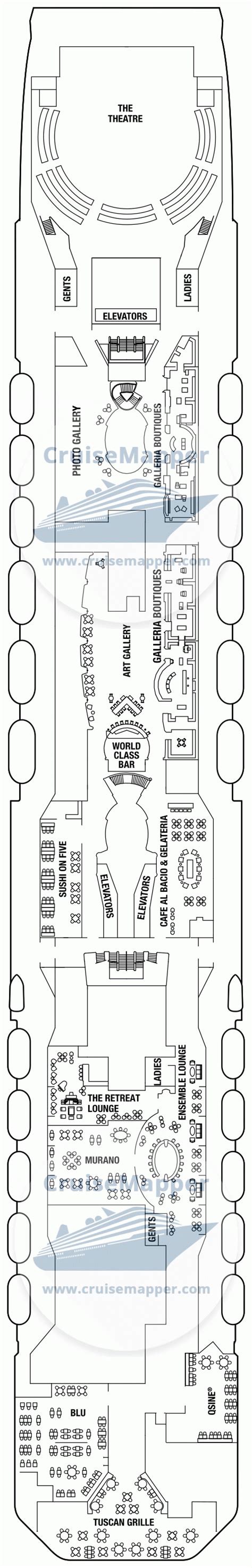 Celebrity Equinox deck 5 plan | CruiseMapper