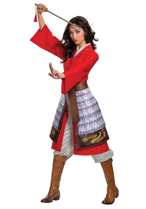 Women's Mulan Deluxe Hero Red Costume