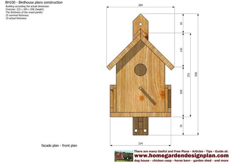 home garden plans: BH100 - Bird House Plans Construction - Bird House ...