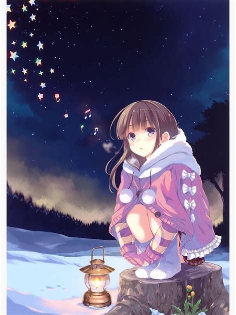 "Winter Anime Girl" Poster for Sale by PocketSpaces | Redbubble