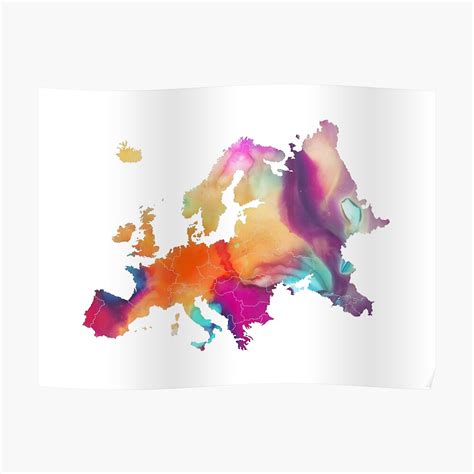 "Europe map" Poster by JBJart | Redbubble