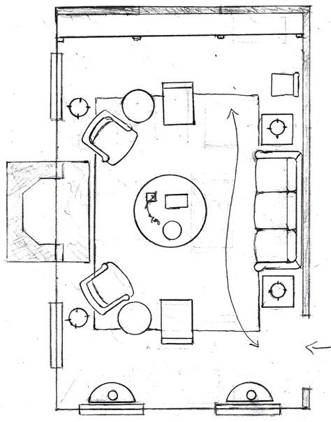 living room floor plan variation - chairs - sofa - Laurel Home