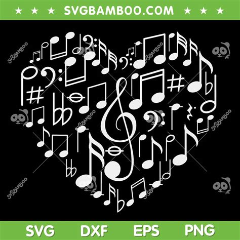 Cool Music Note Art SVG PNG