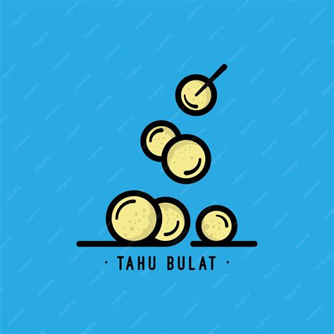 Premium Vector | Simple hand drawn tahu bulat vector