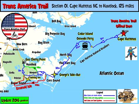 TAT Section 01 Cape Hatteras NC to Stella NC - gpsKevin Adventure Rides