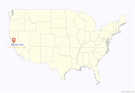 Map of Mountain View CDP, California