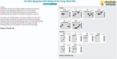 Chord: Cơn Mưa Ngang Qua (OST Những Cô Gái Trong Thành Phố) - tab, song ...