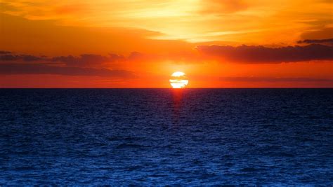 1360x768 Ocean Sunset Photography Desktop Laptop HD Wallpaper, HD ...