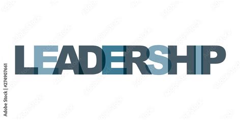 Leadership management business card text. Modern lettering poster ...