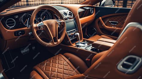 Premium Photo | The interior of a bentley car