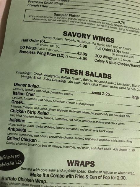 Menu at Pizza Joe's & Deli pizzeria, Cleveland, Fulton Rd