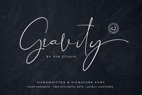 Gravity Handwritten Font | Din Studio | FontSpace