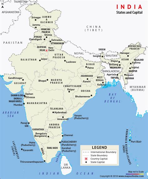 Map Of India With Capitals – Map Of California Coast Cities